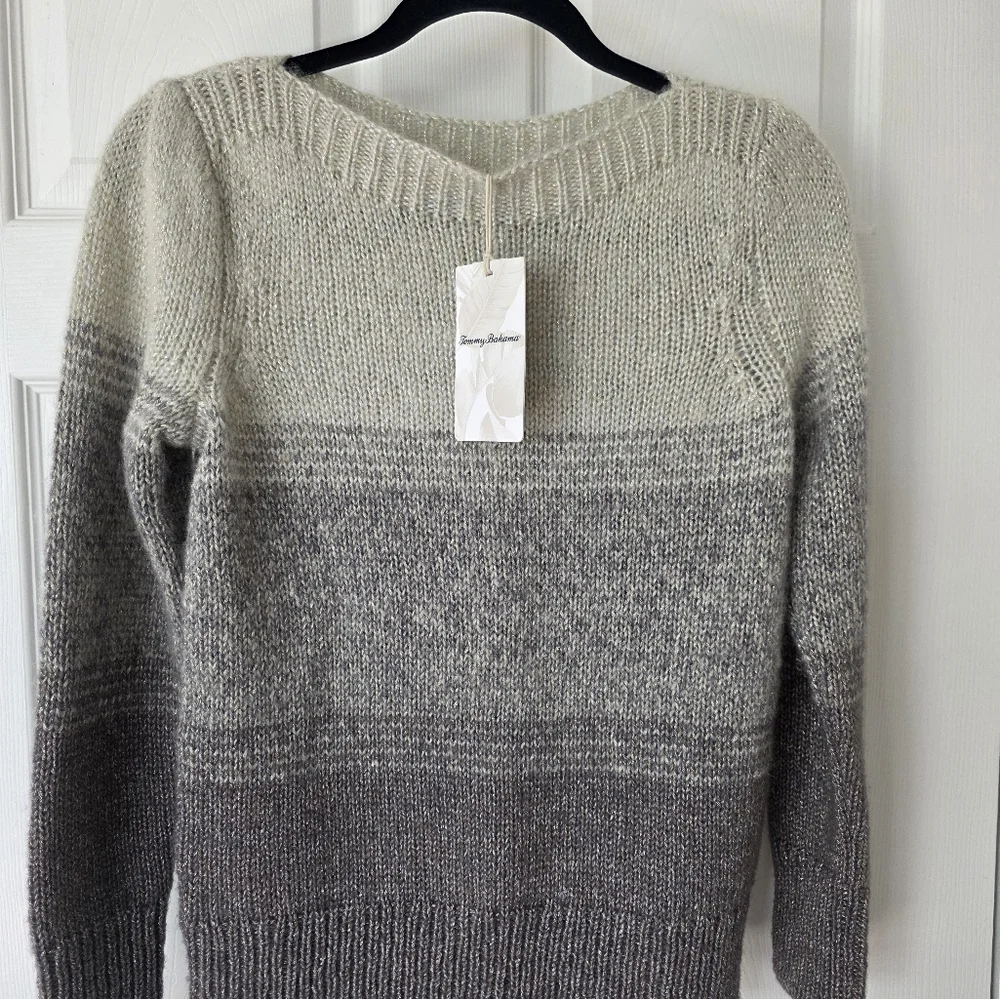 Tommy Bahama Gray Gradient Sweater - Picture 1 of 3